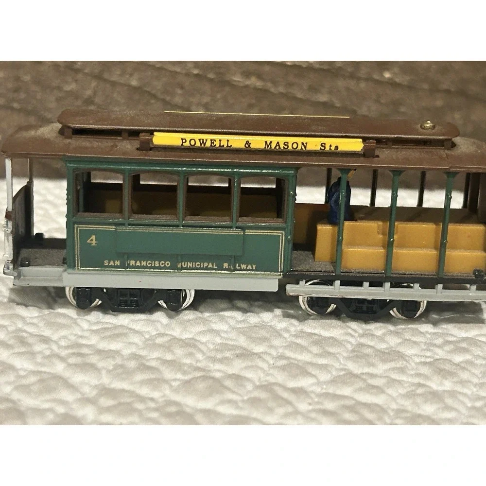 2-Small San Francisco Trolley Car Powell and Mason St's.‎ Toy 4 in. Long